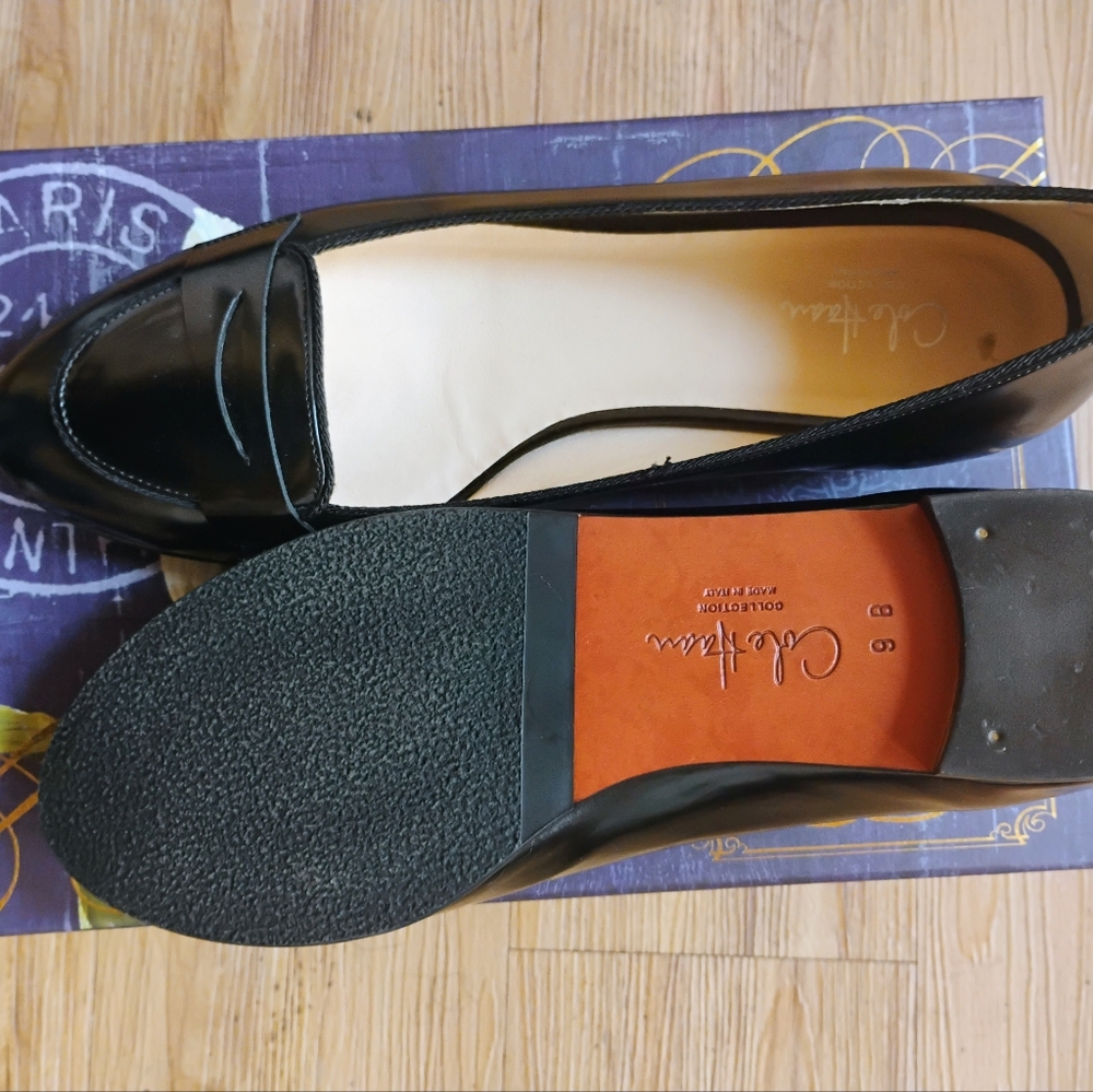 Cole Haan Black Leather Loafers with Classic Design